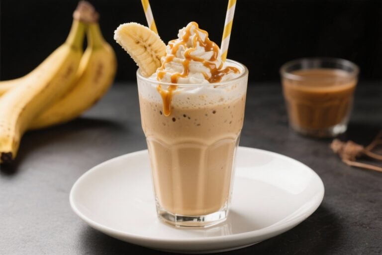 Banana Caramel Frappe That Tastes Like a $7 Coffeehouse Treat (for Pennies)