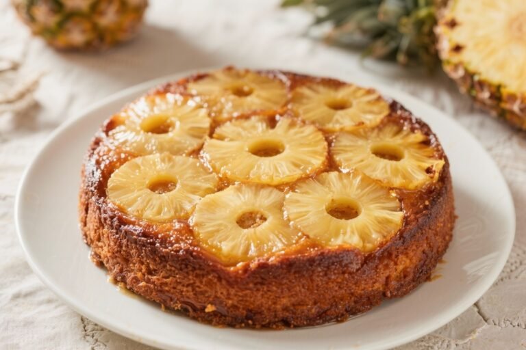 This Pineapple Upside Down Cake Recipe Is the 1950s Glow-Up Your Dessert Table Needs