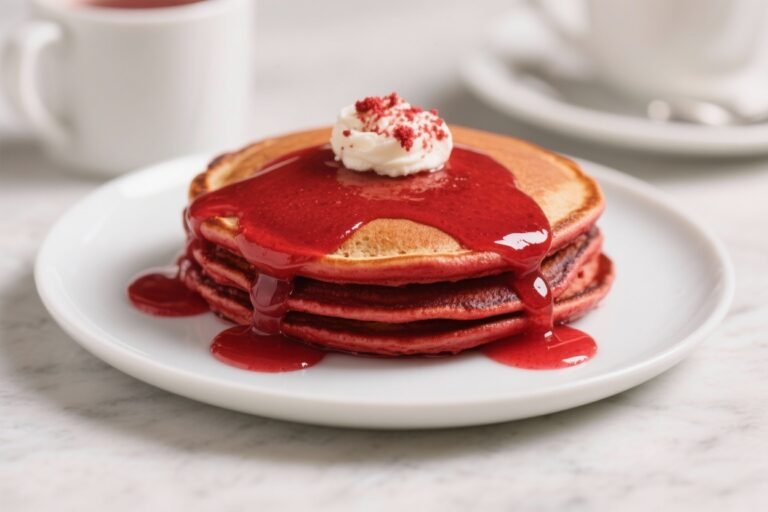 Red Velvet Pancakes That Taste Like Dessert for Breakfast (Without the Sugar Hangover)