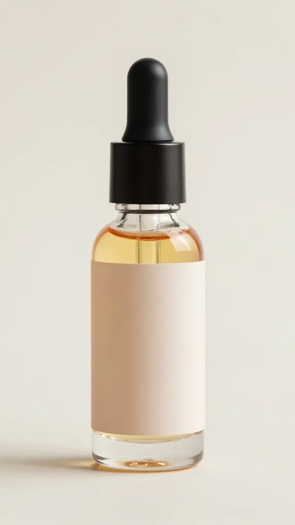 single cuticle oil bottle with glass dropper, glossy label