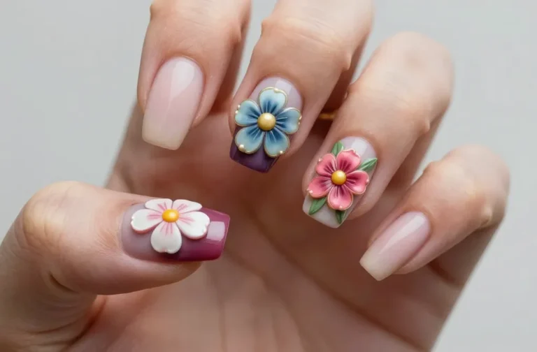 25 3D Gel Flower Nails You’ll Screenshot Immediately