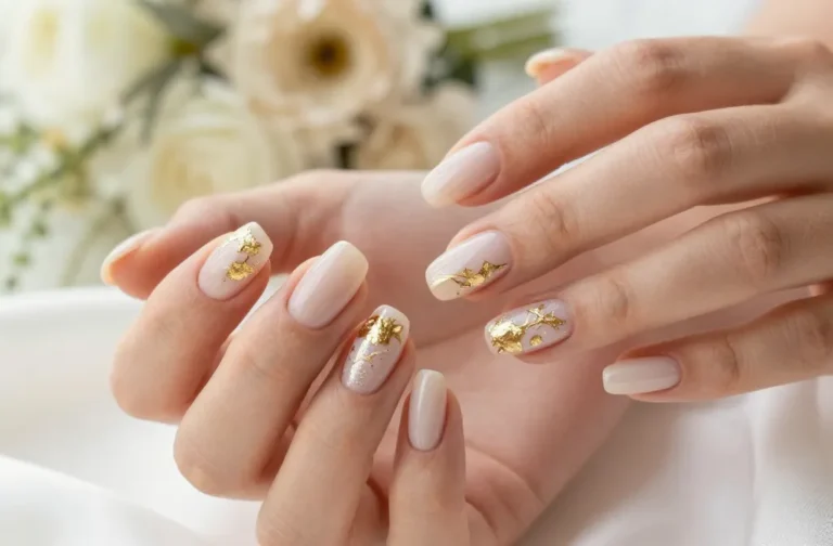 33 Gold Nails For Wedding That'll Make Your Photos Go Viral