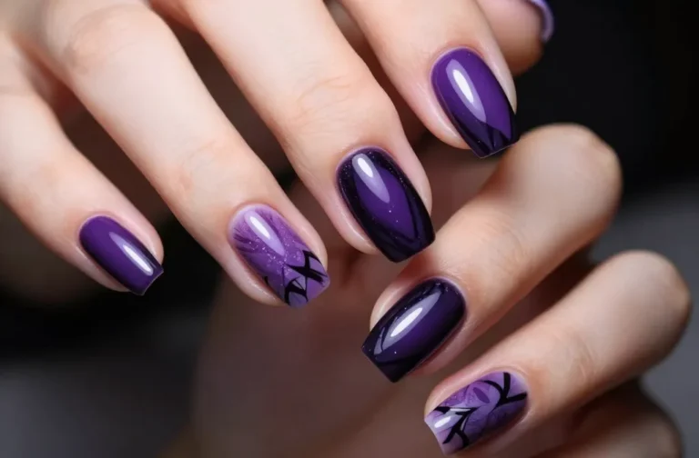 Find Your Next 29 Purple and Black Nails Obsession