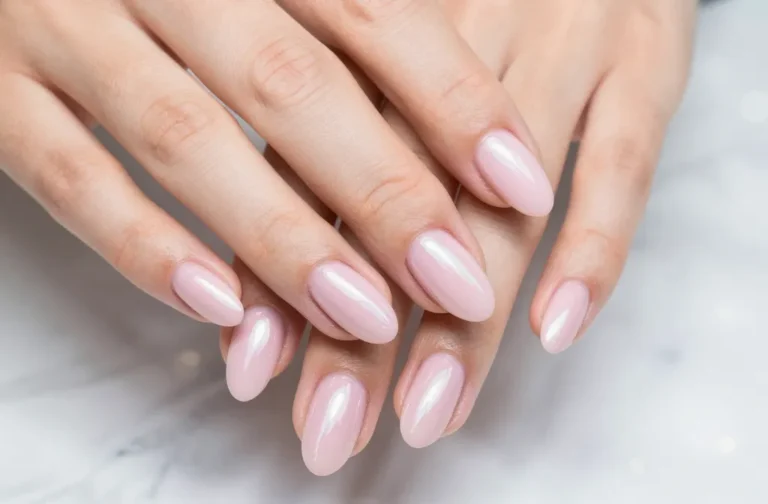 35 Light Pink Chrome Nails That Are Pure Perfection