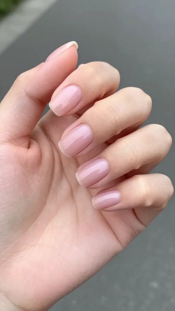 Tiny hand, perfectly shaped nails.