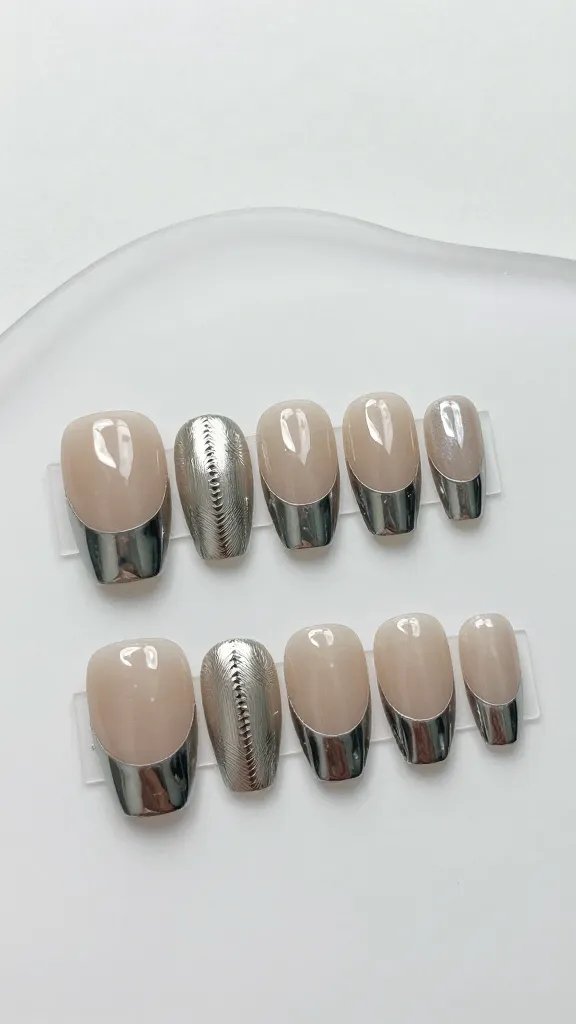 Tapered square nails flattering wide nail beds.