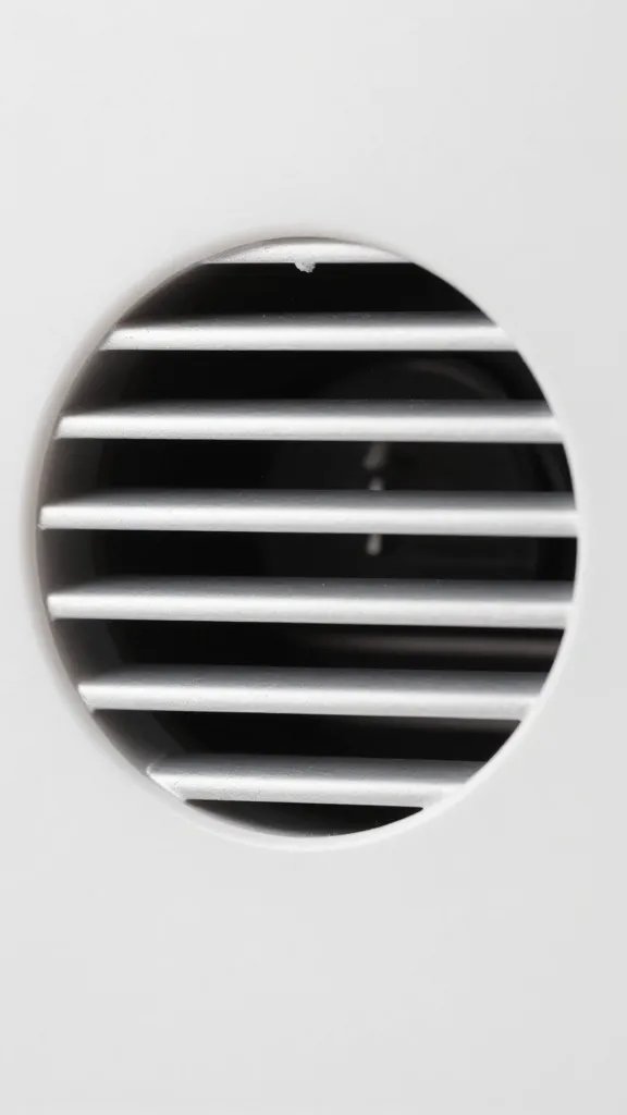 Closeup: sleek nail dust collector vent