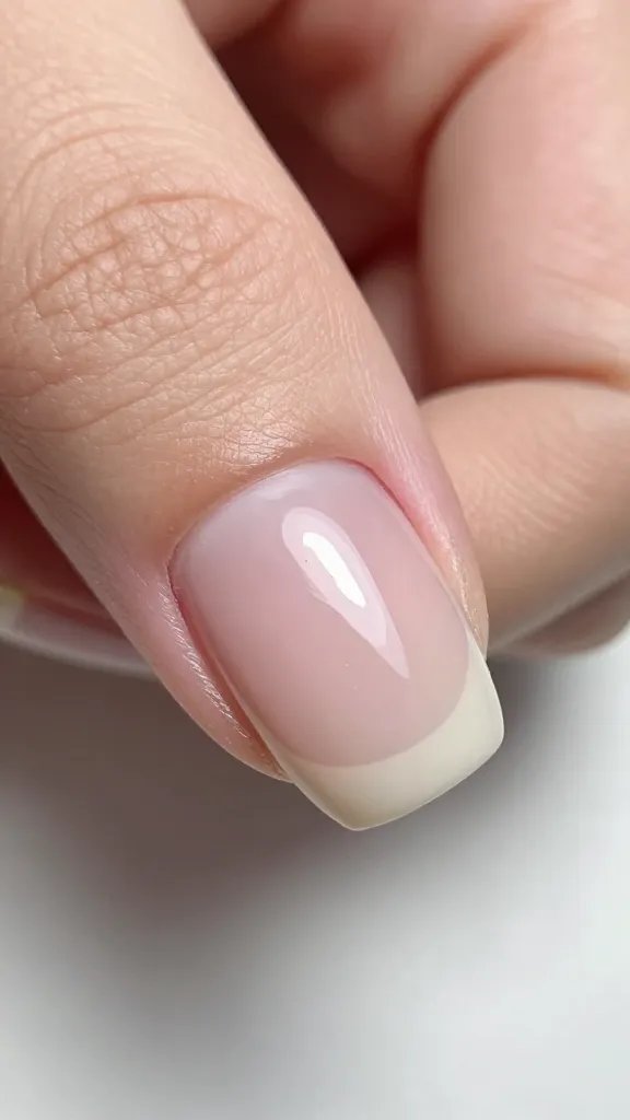 Impeccably painted single nail, closeup