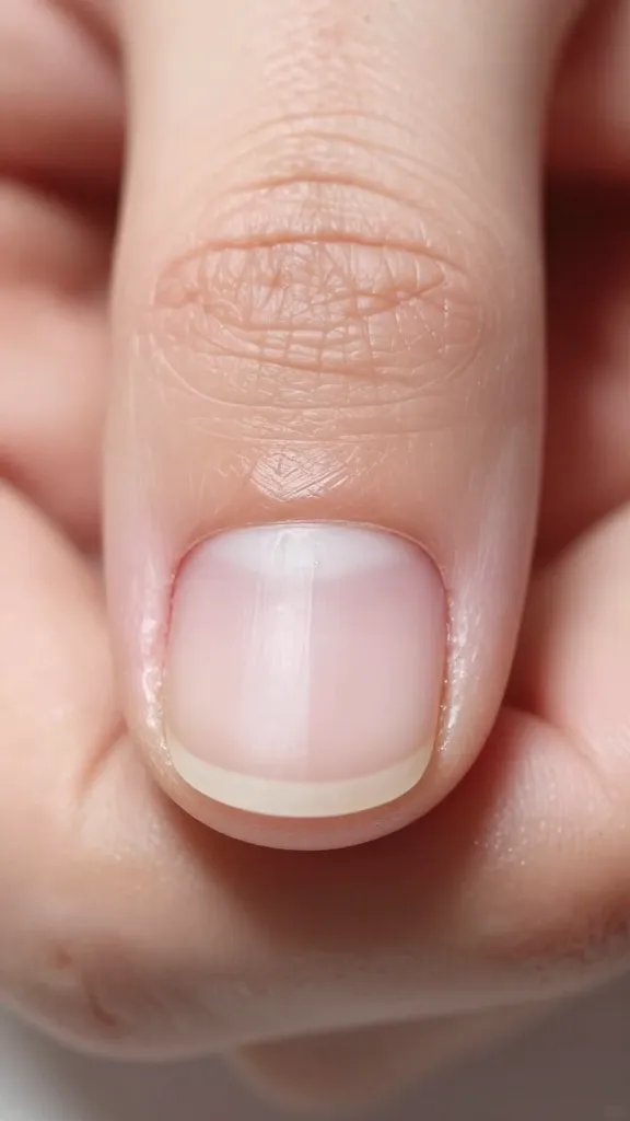 Closeup of healthy nail cuticle.