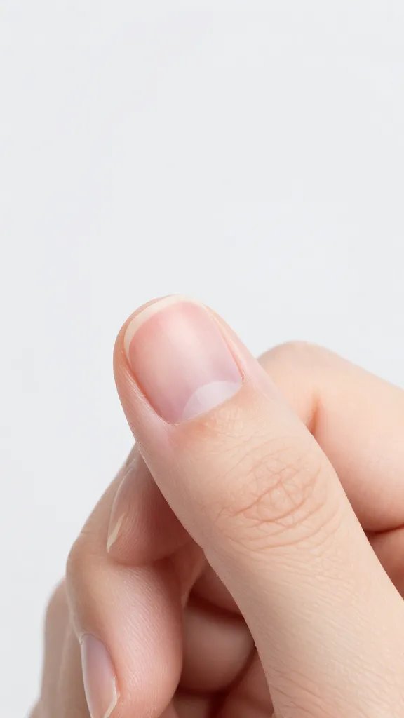 Finger gently touching painful acrylic nail