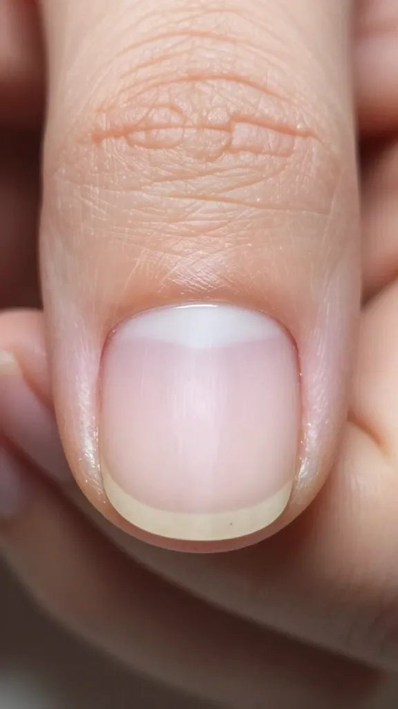 Macro shot of a healthy natural nail.