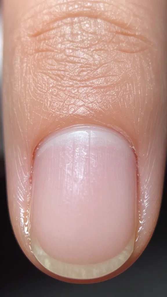 Closeup of a nail plate's porous surface.