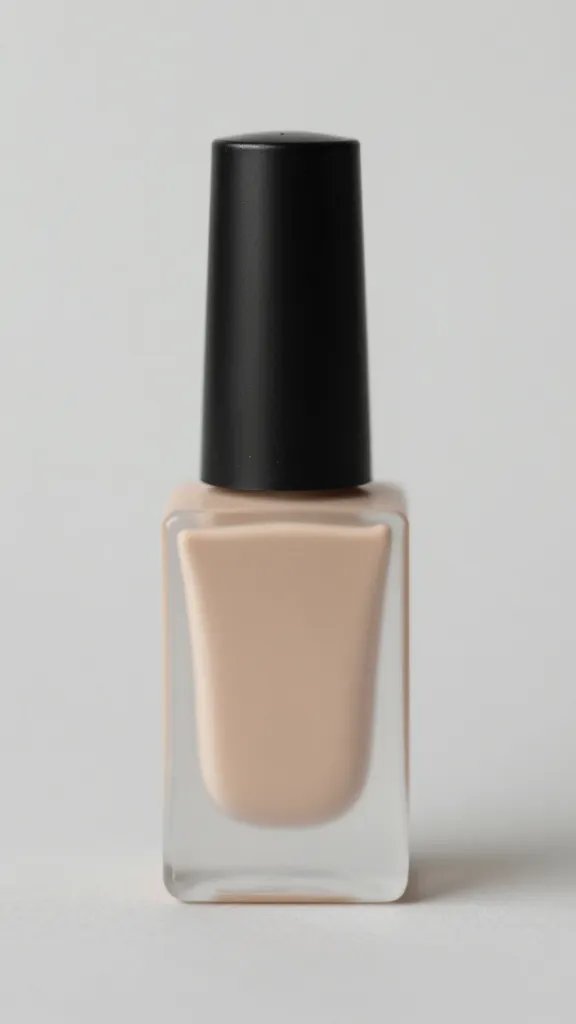 Closeup: single elegant nail treatment bottle