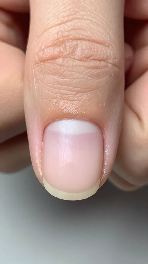 Clean, healthy fingernail, macro shot