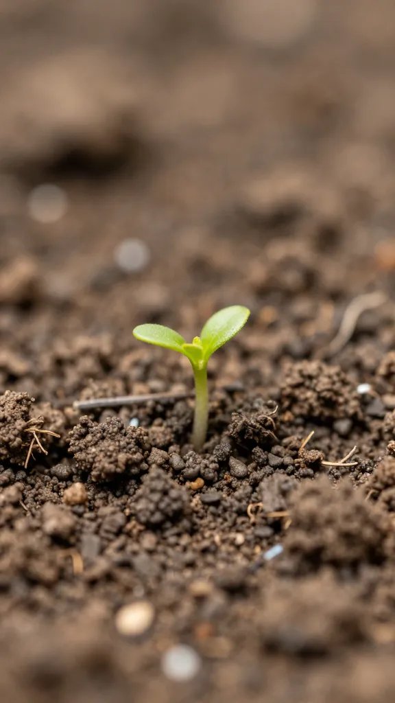 Tiny garden dirt, macro shot
