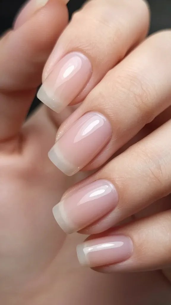 Thick gel manicure, extreme closeup