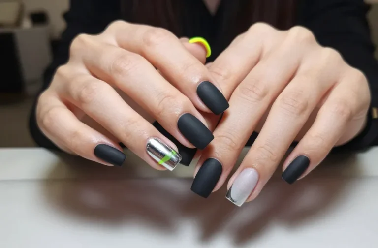 32 Engagement Nails with Square Design: Bold & Chic