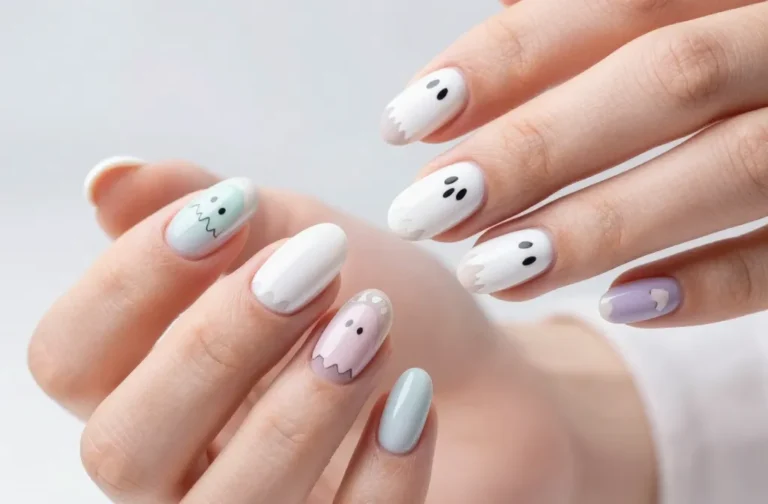 Boo-Tiful 33 Ghost Nails Ideas