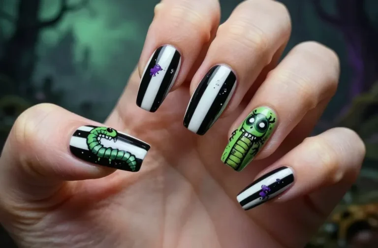 It'S Showtime! 29 Wicked Beetlejuice Nails