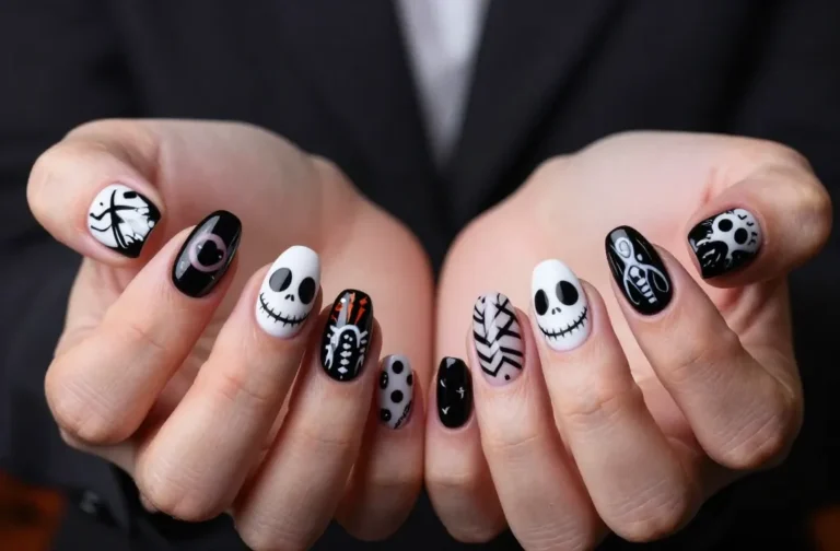 Freaky Fabulous 31 Jack Skellington Nails