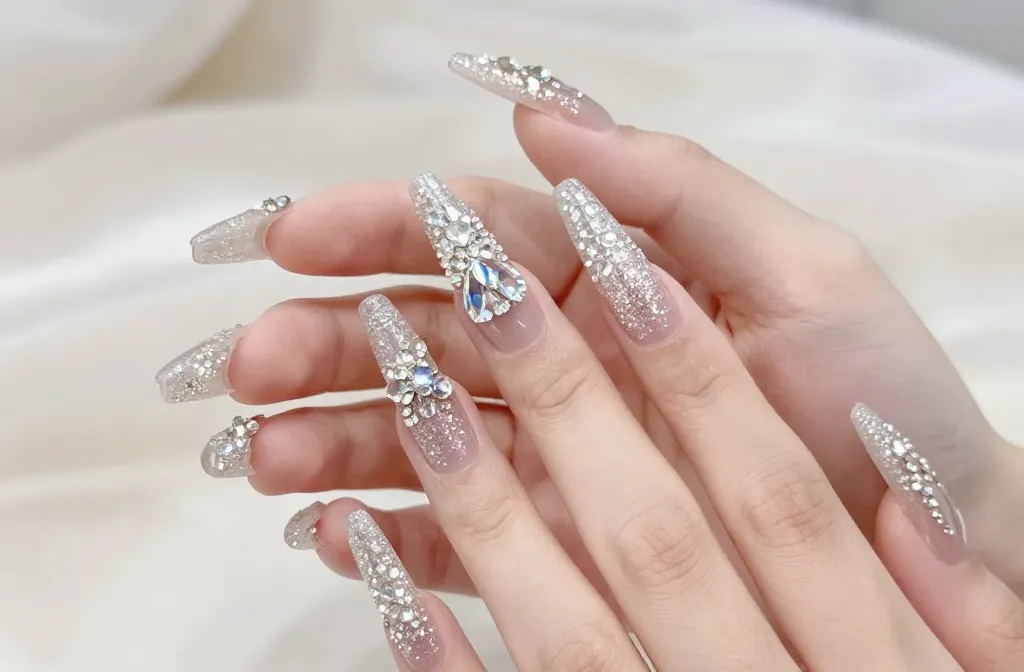 Omg! 22 Bling Acrylic Nails to Obsess Over