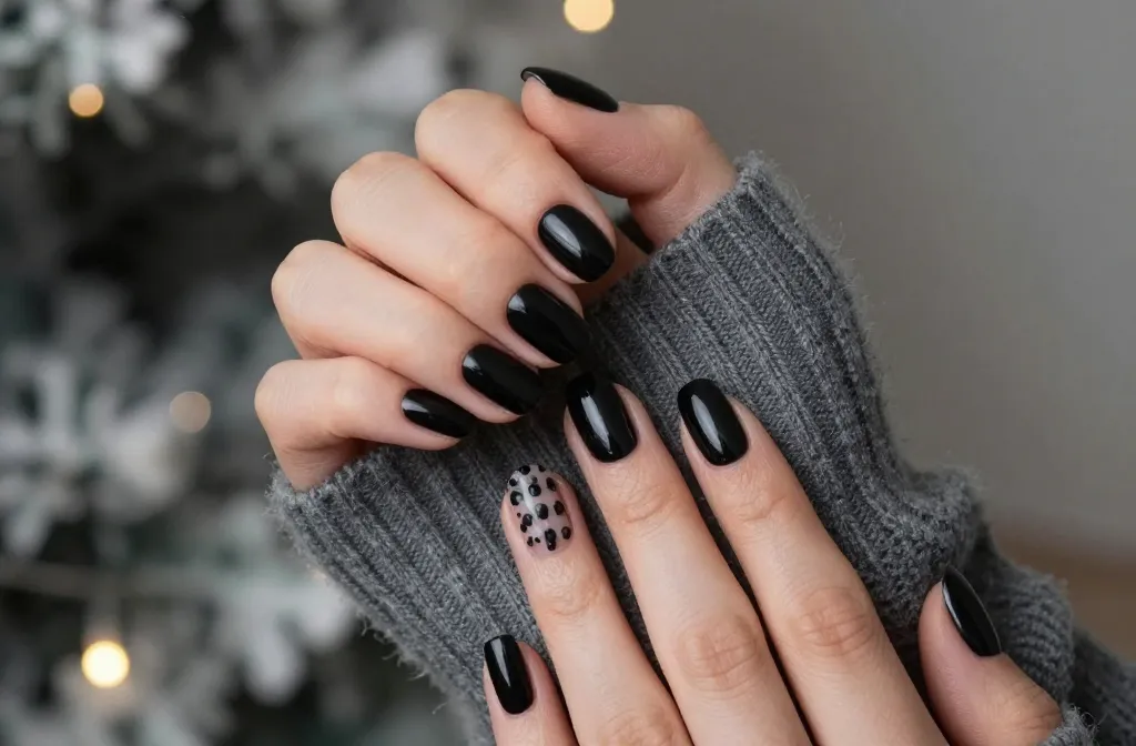Obsessed with These 17 Black Winter Nails