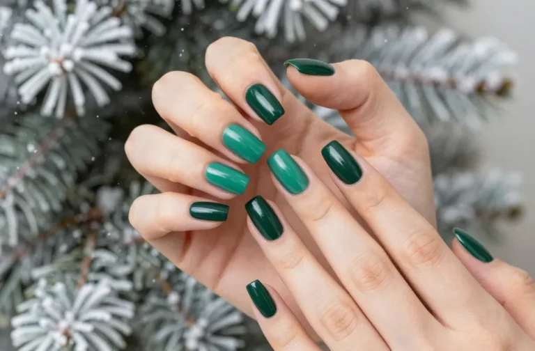 22 Green Winter Nails That Are Anything but Basic