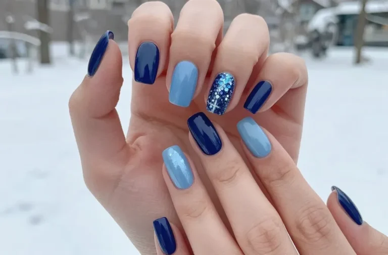 Get Icy Chic with 18 Winter Blue Nails