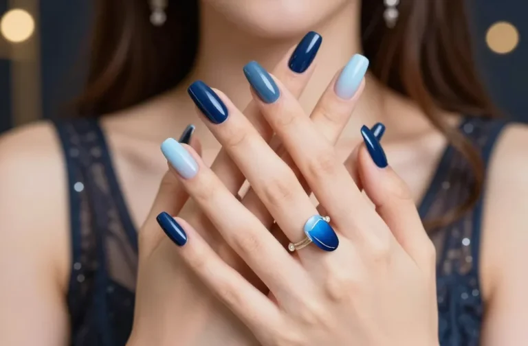 Slay Prom Night with These 21 Blue Prom Nails