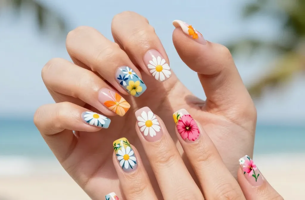 Obsessed with 21 Summer Nails with Flowers