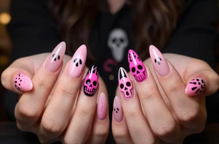 The 16 Pink Halloween Nails That Will Slay All Day!