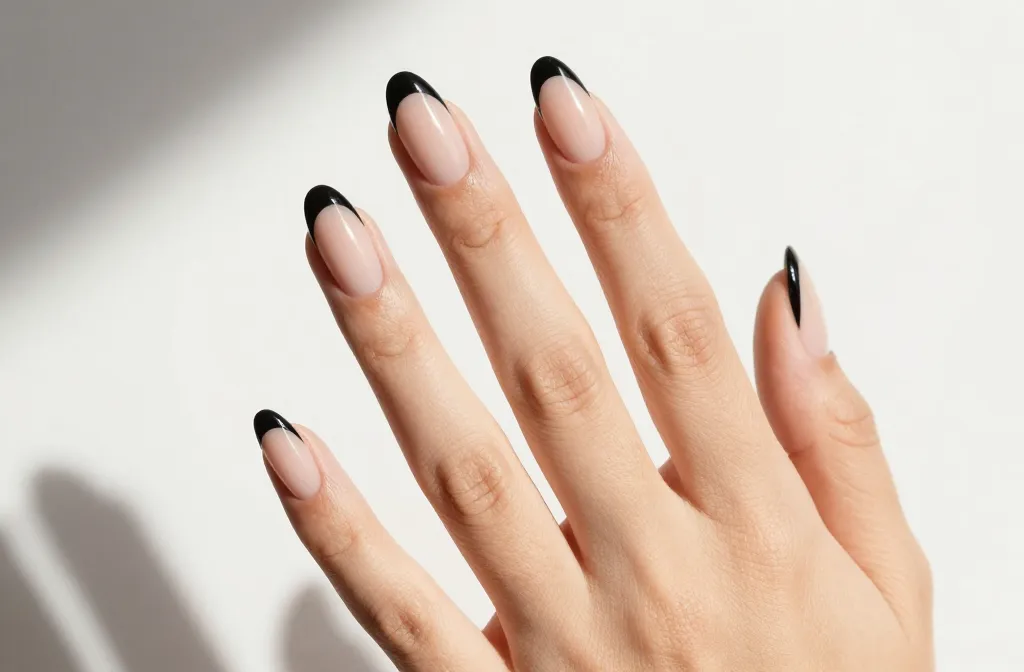 Stunning 18 Black French Tip Nails You Need to See