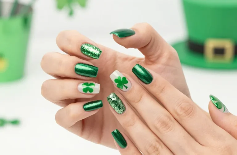 Blow Your Mind 17 Green Nails St Patricks
