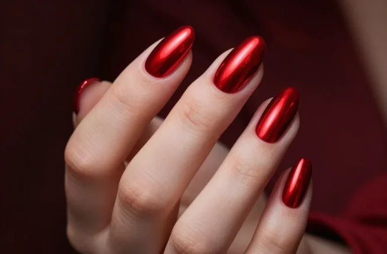 Pure Fire! 17 Red Chrome Nails