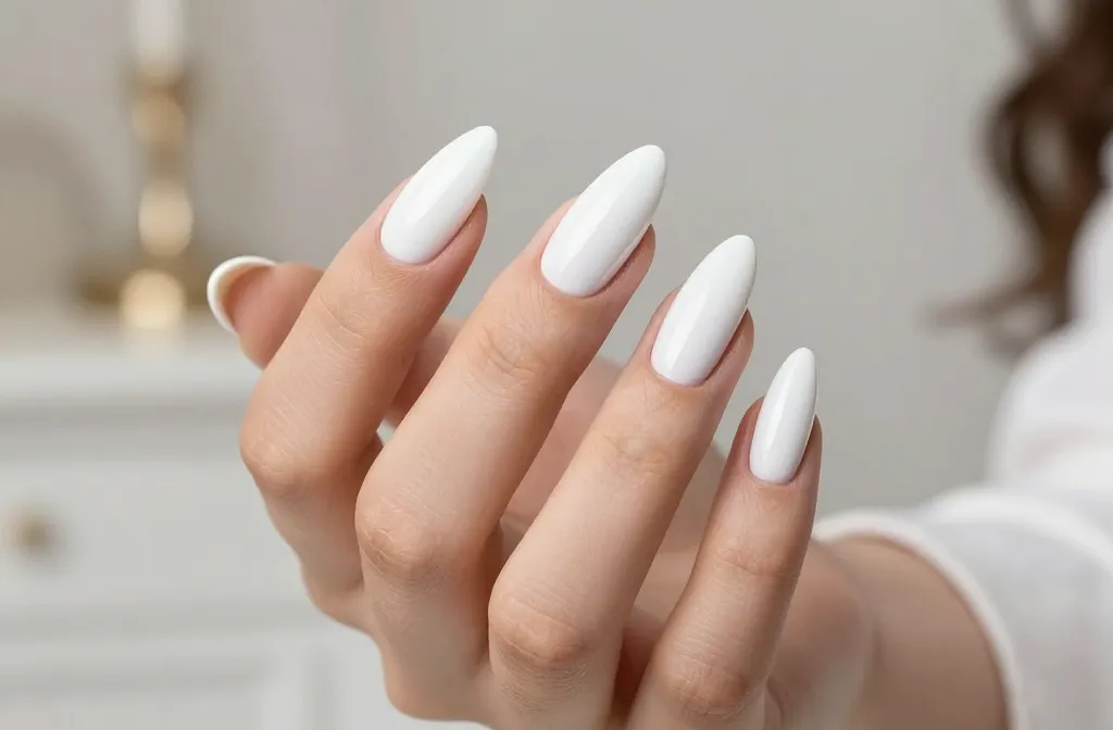 Slay with These 20 White Stiletto Nails