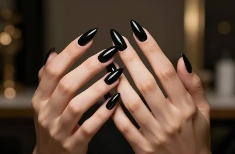 Own the Room with 22 Black Stiletto Nails