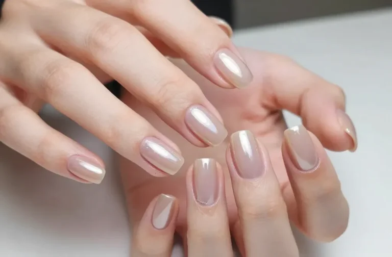 Obsessed with These 21 Nude Chrome Nails