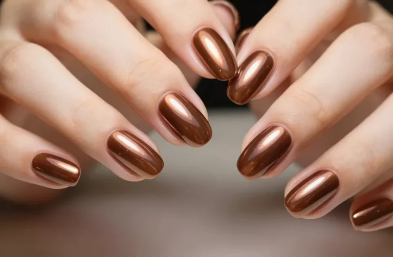 Turn Heads with 19 Brown Chrome Nails