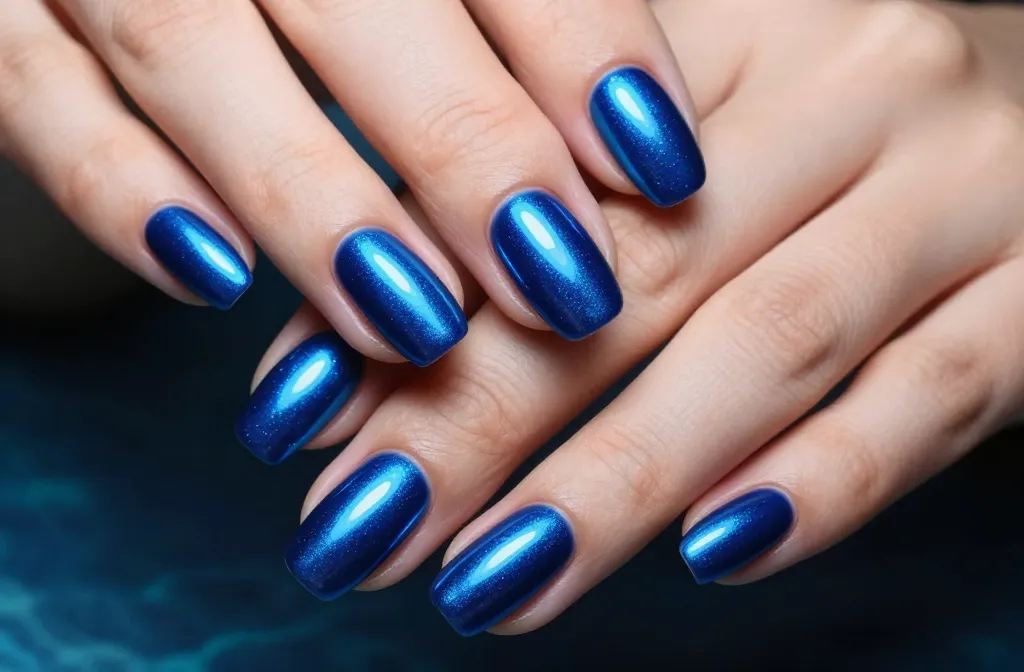 15 Blue Chrome Nails That Are Next-Level