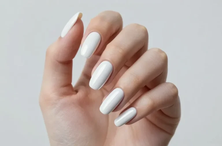 Glow Up with 18 White Chrome Nails