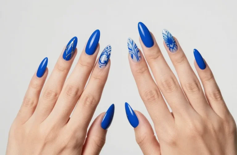 The Hottest 15 Blue Nails Acrylic